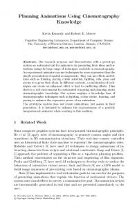 Planning Animations Using Cinematography Knowledge - Springer Link