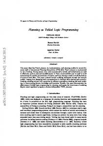 Planning as Tabled Logic Programming