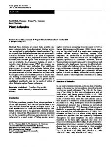 Plant defensins - Springer Link