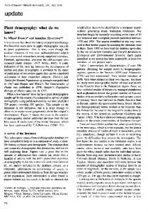 Plant demography - Jonathan Silvertown