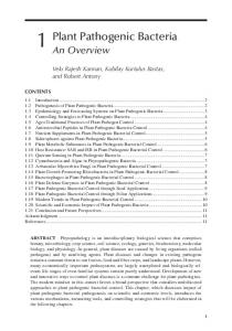 Plant Pathogenic Bacteria: An Overview