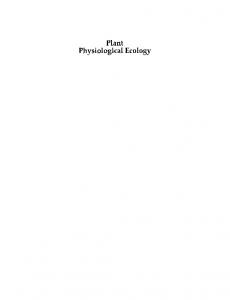 Plant Physiological Ecology