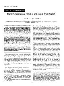 Plant Protein Kinase Families and Signal Transduction - NCBI