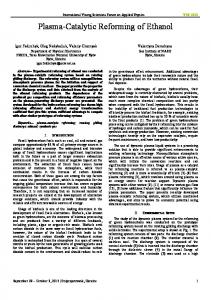 Plasma-Catalytic Reforming of Ethanol