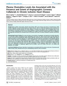 Plasma Chemokine Levels Are Associated with the ... - ScienceOpen