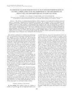 plasmodium falciparum resistance to sulfadoxine/pyrimethamine in ...