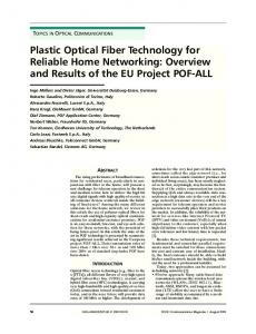 Plastic Optical Fiber Technology for Reliable Home ... - IEEE Xplore