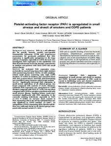 Platelet-activating factor receptor - Wiley Online Library