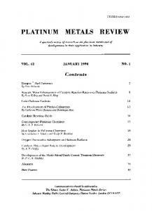 platinum metals review | CiteSeerX