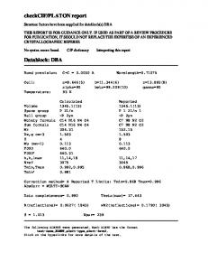 PLATON report Datablock: DBA