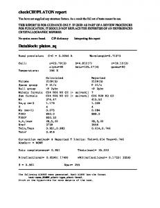 PLATON report Datablock: platon_sq