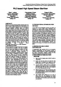 PLC based High Speed Steam Sterilizer