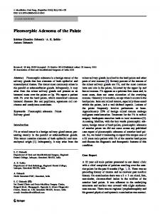 Pleomorphic Adenoma of the Palate | SpringerLink