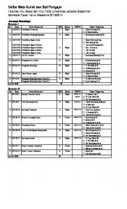 PLOTING MATA KULIAH GASAL 20132014.pdf - Fakultas Ilmu ...