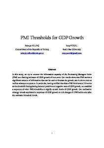 PMI Thresholds for GDP Growth