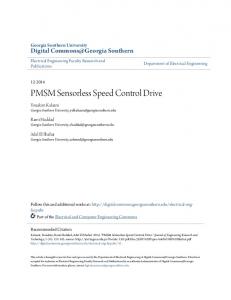 PMSM Sensorless Speed Control Drive