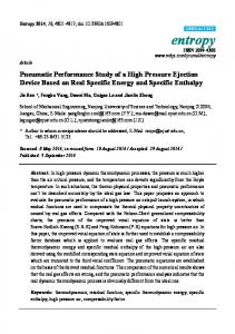 Pneumatic Performance Study of a High Pressure ... - Semantic Scholar