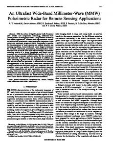 polarimetric radar for remote sensing applications - Electrical ...