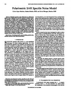 Polarimetric sar speckle noise model - Geoscience