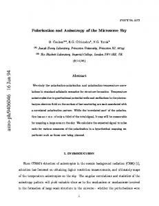 Polarization and Anisotropy of the Microwave Sky