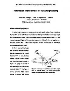 Polarization interferometer for flying height testing