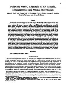 Polarized MIMO Channels in 3D: Models ...