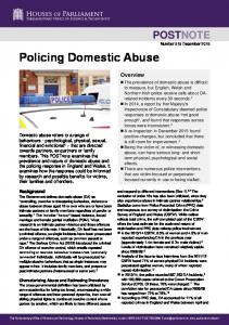 Policing Domestic Abuse - Parliament.uk