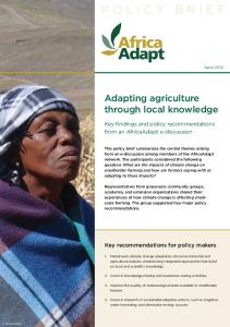 POLICY BRIEF - Africa Adapt