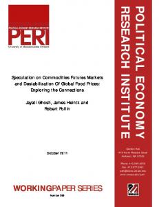 POLITICAL ECONOMY RESEARCH INSTITUTE