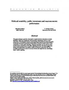 Political instability, public investment and macroeconomic ...