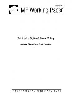 Politically Optimal Fiscal Policy