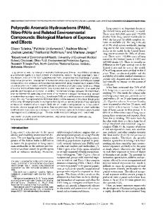 Polycyclic Aromatic Hydrocarbons (PAHs) - NCBI