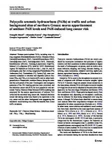 Polycyclic aromatic hydrocarbons (PAHs)