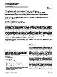 Polycyclic aromatic hydrocarbons (PAHs)