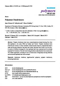 Polyester Dendrimers - MDPI