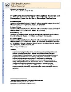 Poly(ethylene glycol)