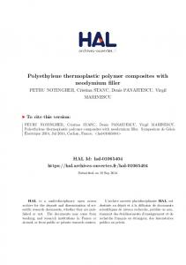 Polyethylene thermoplastic polymer composites with