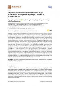 Polymerizable Microsphere-Induced High Mechanical Strength ... - MDPI