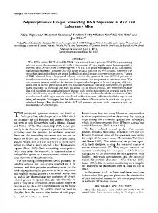 Polymorphism of Unique Noncoding DNA ... - Semantic Scholar