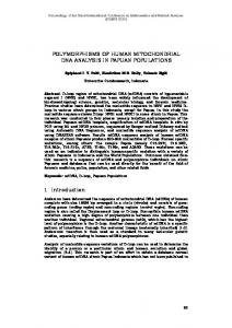 polymorphisms of human mitochondrial