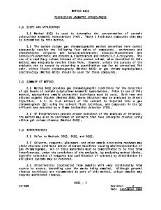 Polynuclear Aromatic Hydrocarbons