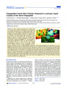 Polypeptide-Coated Silica Particles Dispersed in ... - ACS Publications