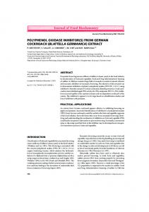 polyphenol oxidase inhibitor(s) - USDA ARS