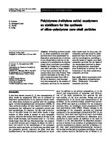 Poly(styrene-b-ethylene oxide) copolymers as ... - Springer Link