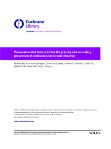 Polyunsaturated fatty acids for the primary and