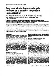 Polyvinyl alcohol-glutaraldehyde network as a support for protein ...