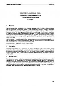 polyvinyl alcohol (pva) - FAO