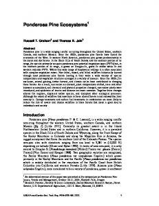 Ponderosa Pine Ecosystems - USDA Forest Service