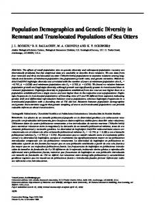 Population Demographics and Genetic Diversity in Remnant and ...