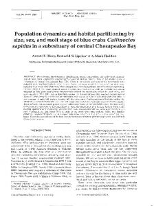 Population dynamics and habitat partitioning by size ... - Inter Research